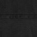 A close-up of a black Oxford table cover with a hemmed edge.