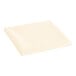 A folded ivory square cloth on a white background.