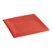 A red folded Oxford cloth table cover on a white background.