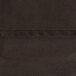 A close up of a chocolate brown fabric with a hemmed edge.