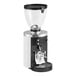 A white Mahlkonig espresso grinder with black details.