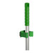 A green Toolflex holder on a white pole.