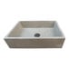 A Stern-Williams terrazzo rectangular mop sink basin with a drain.