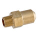 A brass threaded male fitting for a Cooking Performance Group convection oven.