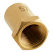 A brass orifice with a gold nut labeled #57.