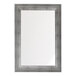 A BrandtWorks swirled silver rectangular mirror frame.