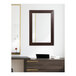 BrandtWorks modern espresso finish mirror with a black frame.