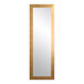 A long rectangular BrandtWorks mirror with a brushed gold frame.