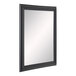 A BrandtWorks black rectangular mirror.