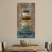 Elephant Stock canvas wall art of stacked coffee cups on a table.