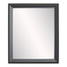 A white rectangular mirror with a black border.