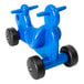 A blue CarePlay Squirrel ride-on toy with black wheels.