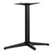 A NOROCK bar height table base with a black zinc-plated powder-coated steel pedestal.