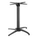 A NOROCK black powder-coated aluminum table base.