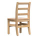 Foundations Little Scholars 12" Wood Ladder Back Kid's School Chair with a seat and back.