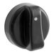 A black knob with a white dot.