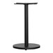 A NOROCK black powder-coated steel round table base.