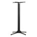 A NOROCK black powder-coated aluminum bar height table base.