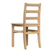 A Foundations Little Scholars wooden ladder back school chair with a seat and back.