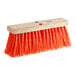 A Lavex orange wood broom head.