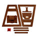 A Lancaster Table & Seating wooden high chair with a red harness.