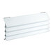 A white metal panel with four horizontal lines.