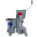 Unger COMBG 8 Gallon Gray Mop Bucket with Side-Press Wringer