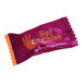 A burgundy package of customizable chocolate pastel mints with assorted candy shell wrappers.