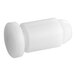 A white plastic cylinder with a white cap.