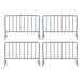 A group of AdirPro interlocking metal barricades.
