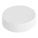 A 38/400 white plastic bottle cap with a pressure sensitive liner.