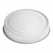 A 53/400 white metal lid with a plastisol liner on a white background.