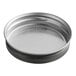 A 70/450 Pewter Gray metal lid with a metal rim.