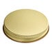 A 58/400 gold metal lid with a plastisol liner on a white background.