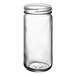 A case of 12 clear Paragon glass jars with lids.