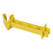 A yellow plastic Zareba T-post insulator clip.