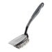 A Libman black and silver BBQ brush with a handle.