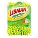 A green Libman microfiber dust mop pad in a package with yellow text.