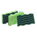 A group of green Libman heavy-duty cellulose sponges.