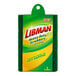 A yellow Libman synthetic sponge scrubber in a box with green and yellow accents.
