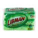 A green plastic bag of Libman green and white all purpose cleaning sponges with red text.