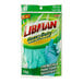 A green and white Libman package with a blue glove on it.