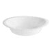 A white paper bowl with a curved edge.