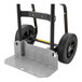 A black and gray Gorilla steel hand truck with rubber wheels.