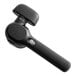 An OXO Good Grips black handheld can opener with a smooth edge.