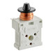 An Avantco starter with a white body and black and copper wire connectors.