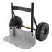 A black and grey Gorilla steel hand truck with pneumatic wheels.
