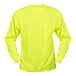 A Cordova hi-vis lime long sleeve safety shirt with a pocket.