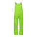 A Cordova Hi-Vis lime green rainsuit with reflective stripes.