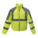 A yellow and grey Cordova Reptyle Type R windbreaker with reflective tape.
